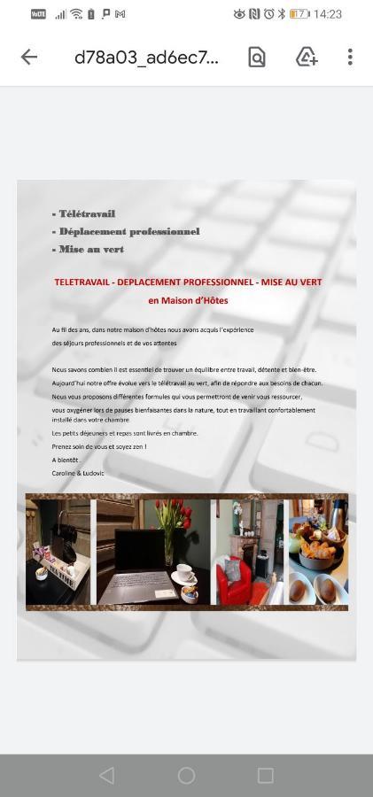 Maison D'Hote Les Notes Endormies Suite Le Refuge Walcourt Exterior foto
